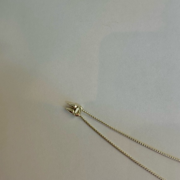 Kingston Gold Long Pendant Necklace In Slate Cats Eye - Picture 7 of 8